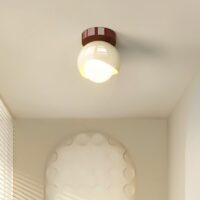 Plafonnier boule blanc cassé design et tendance DOLCE