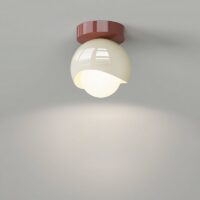 Plafonnier boule blanc cassé design et tendance DOLCE