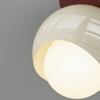 Plafonnier boule blanc cassé design et tendance DOLCE