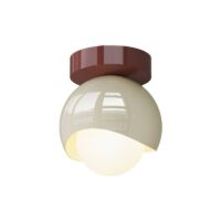 Plafonnier boule blanc cassé design et tendance DOLCE