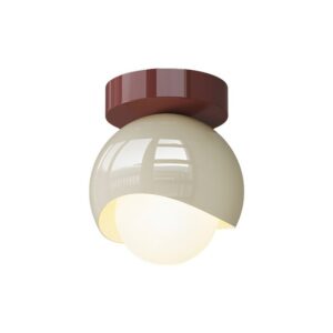 Plafonnier boule blanc cassé design et tendance DOLCE