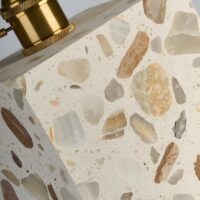 Plafonnier carré naturel suspendu design effet pierre RONEO