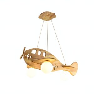 Plafonnier chambre bébé avion en bois à monter FLY