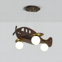 Plafonnier chambre bébé avion en bois à monter FLY