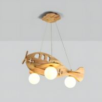 Plafonnier chambre bébé avion en bois à monter FLY