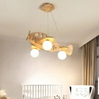 Plafonnier chambre bébé avion en bois à monter FLY