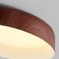 Plafonnier de chambre aspect bois rond lumière réglable