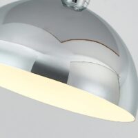 Plafonnier décentré mobile et suspendu style rétro demi sphère ATILA