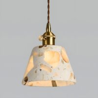 Plafonnier design effet pierre finition naturelle et chic RONEO