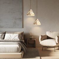 Plafonnier design effet pierre finition naturelle et chic RONEO