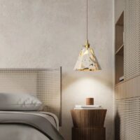Plafonnier design effet pierre finition naturelle et chic RONEO