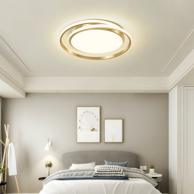 Plafonnier doré moderne circulaire et tendance CIRPUS