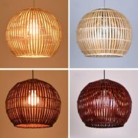 Plafonnier en bambou boule naturel minimaliste et élégant WAKI