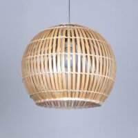 Plafonnier en bambou boule naturel minimaliste et élégant WAKI