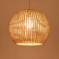 Plafonnier en bambou boule naturel minimaliste et élégant WAKI