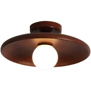 Plafonnier en bois rond minimaliste et nordique NIRA