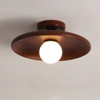 Plafonnier en bois rond minimaliste et nordique NIRA