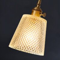 Plafonnier en cristal de verre et laiton chic OPTAMUM