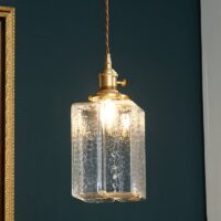 Plafonnier en laiton et verre blanc rétro art déco EBONIE