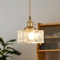 Plafonnier en laiton et verre blanc rétro art déco EBONIE