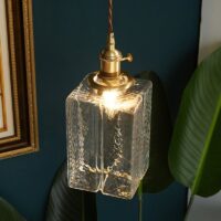 Plafonnier en laiton et verre blanc rétro art déco EBONIE