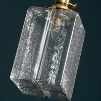 Plafonnier en laiton et verre blanc rétro art déco EBONIE