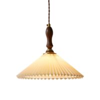 Plafonnier en tissu plissé vintage authentique KARL