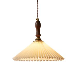 Plafonnier en tissu plissé vintage authentique KARL