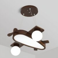 Plafonnier enfant avion en bois lumière réglable FLY
