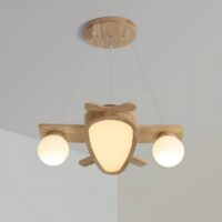 Plafonnier enfant avion en bois lumière réglable FLY
