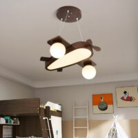 Plafonnier enfant avion en bois lumière réglable FLY