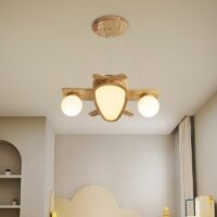 Plafonnier enfant avion en bois lumière réglable FLY