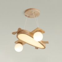 Plafonnier enfant avion en bois lumière réglable FLY