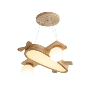 Plafonnier enfant avion en bois lumière réglable FLY