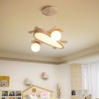 Plafonnier enfant avion en bois lumière réglable FLY