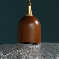 Plafonnier feuille suspendu en verre style vintage OPTANUM