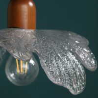 Plafonnier feuille suspendu en verre style vintage OPTANUM