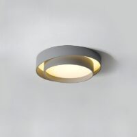 Plafonnier gris pour WC design scandinave deux niveaux VOLTEX