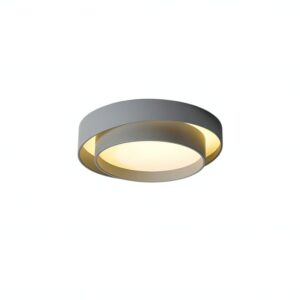 Plafonnier gris pour WC design scandinave deux niveaux VOLTEX
