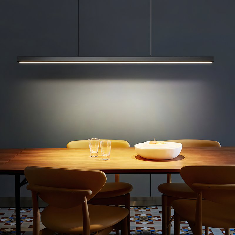 Plafonnier industriel suspendu LED bandeau lumineux INSK