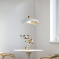 Plafonnier moderne blanc abstrait et suspendu ALMA