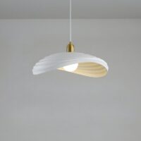 Plafonnier moderne blanc abstrait et suspendu ALMA