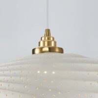 Plafonnier moderne blanc abstrait et suspendu ALMA