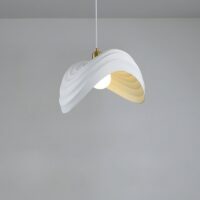Plafonnier moderne blanc abstrait et suspendu ALMA