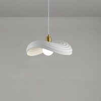 Plafonnier moderne blanc abstrait et suspendu ALMA