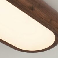 Plafonnier néon LED effet bois long et minimaliste UMPLE