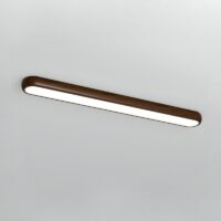 Plafonnier néon LED effet bois long et minimaliste UMPLE