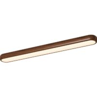 Plafonnier néon LED effet bois long et minimaliste UMPLE