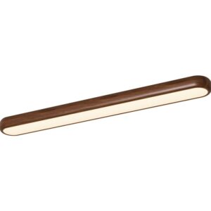 Plafonnier néon LED effet bois long et minimaliste UMPLE