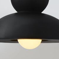 Plafonnier noir scandinave et abstrait rond en résine NAOCS